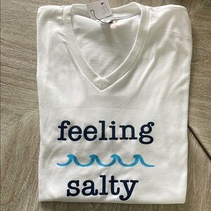 Tultex White 'Feeling Salty' Tee